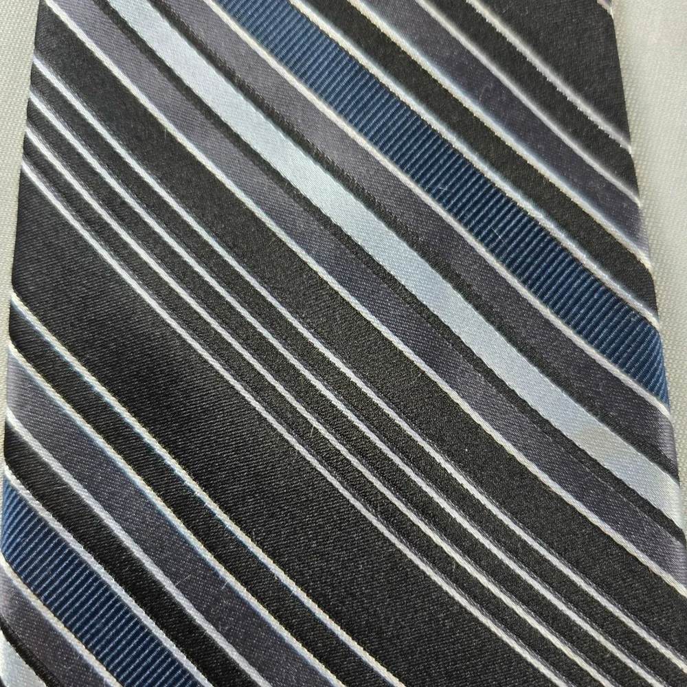 Calvin Klein Silk Necktie Bundle Men's Blue Black Tan Stripe Plaid Office Wear
